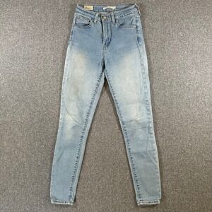 Levi's Jeans Women 25 721 High Rise Skinny Light Blue Stretch Denim